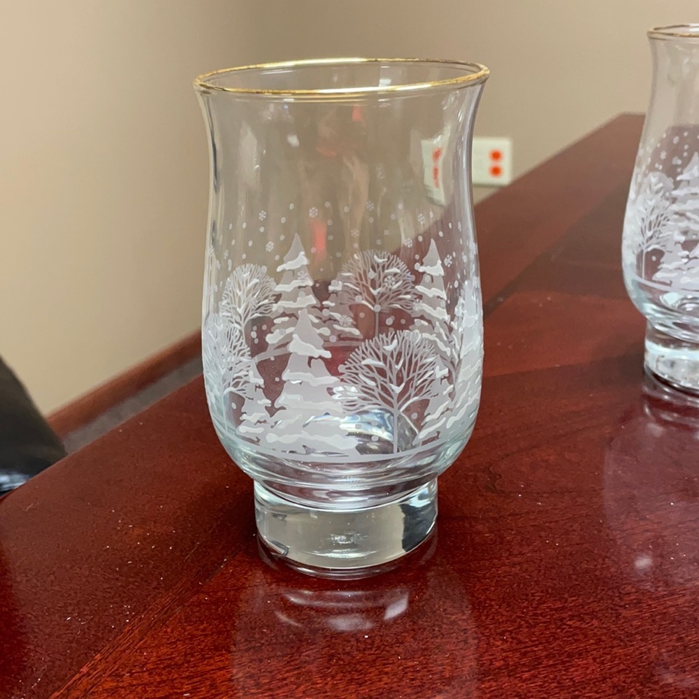 Winter wonderland, Christmas drinking glasses